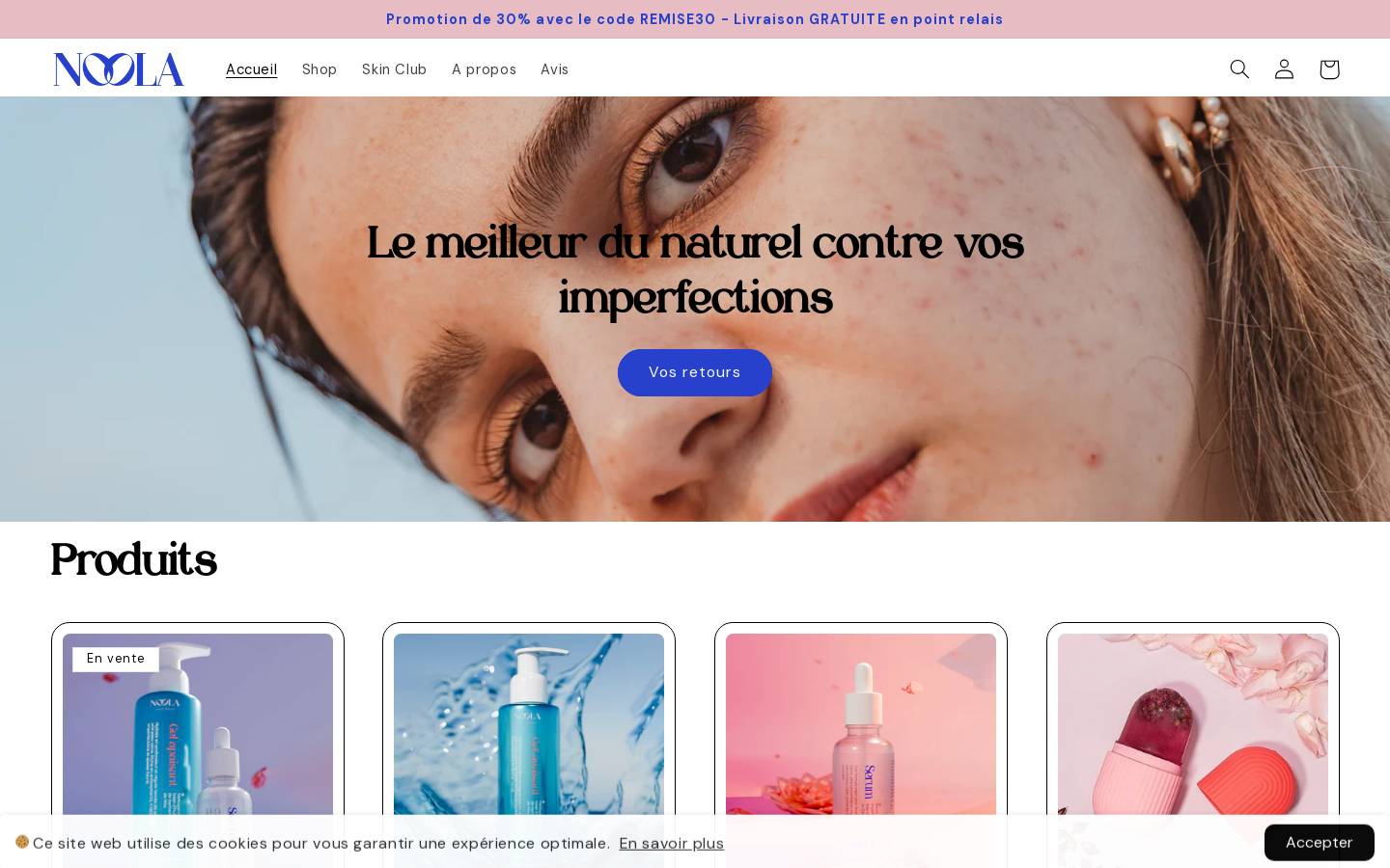 Noola homepage screenshot