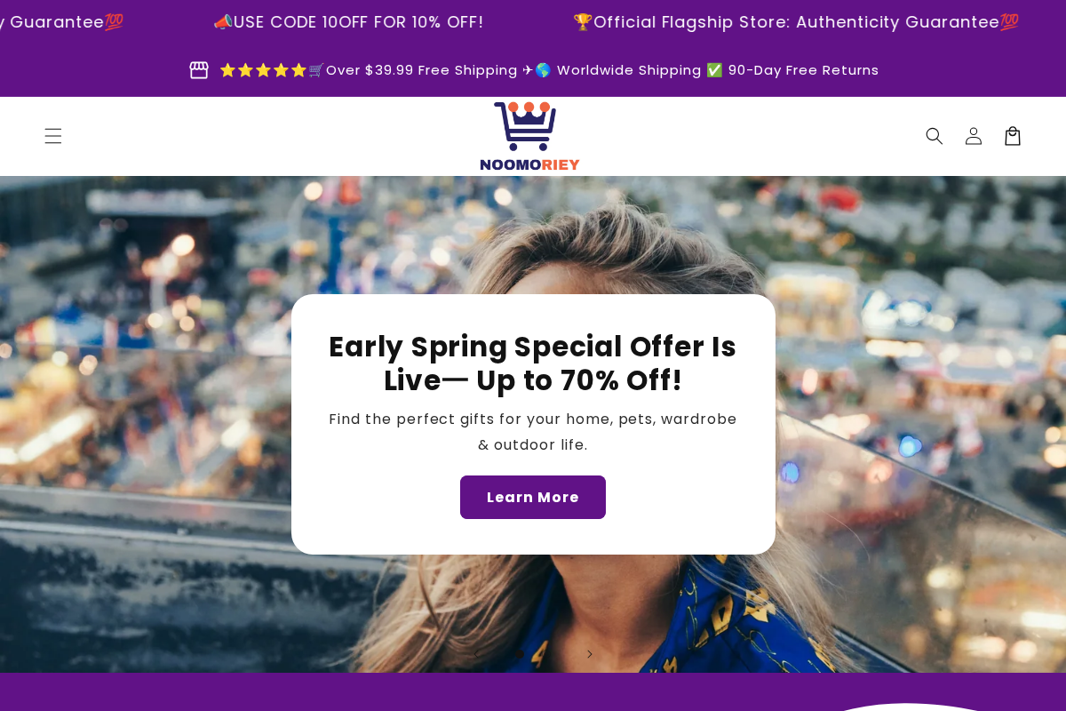 noomoriey homepage screenshot