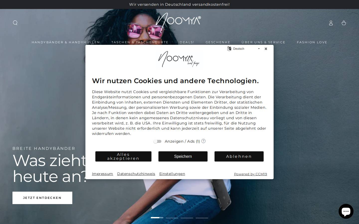 Noomya homepage screenshot