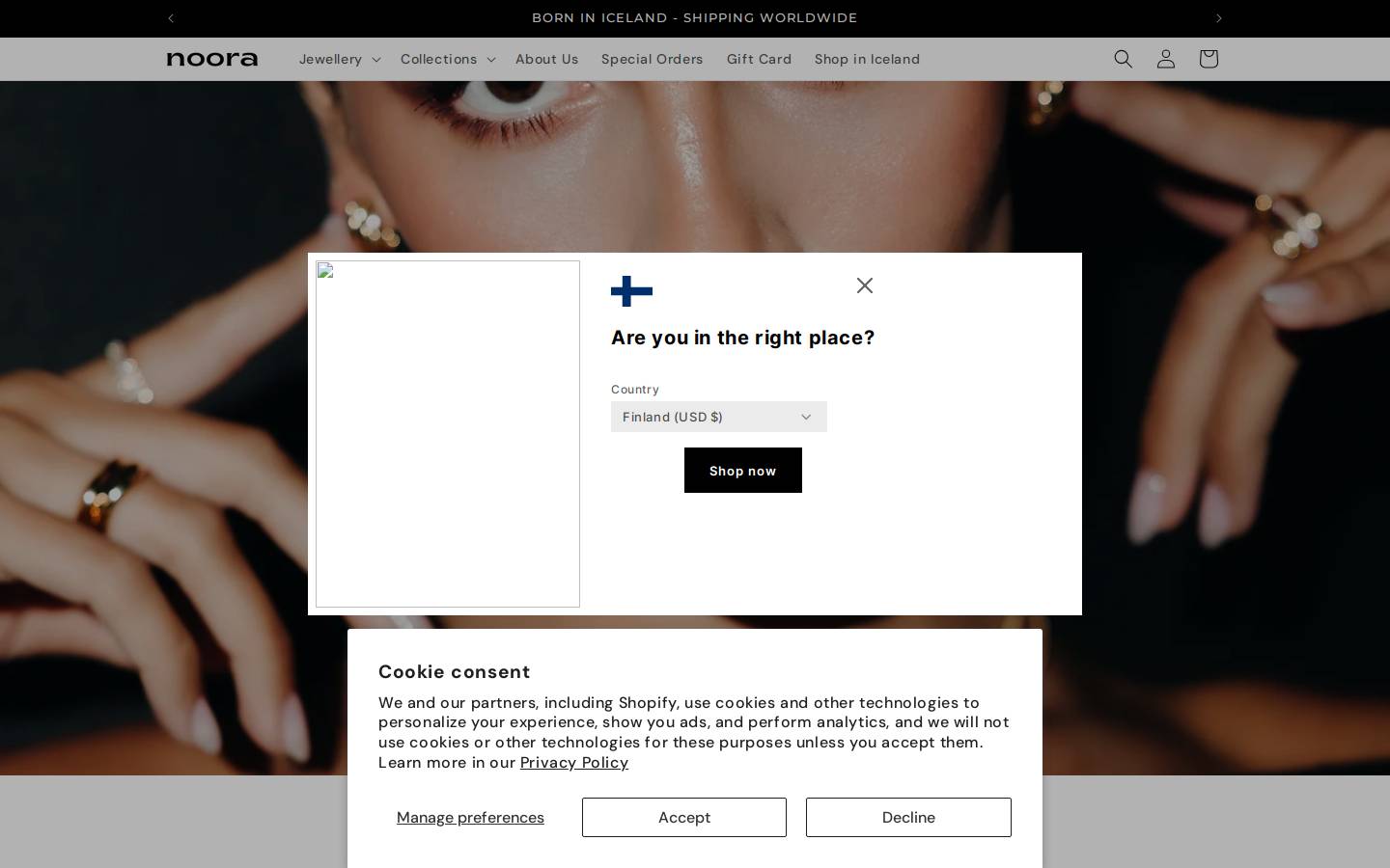 noora homepage screenshot