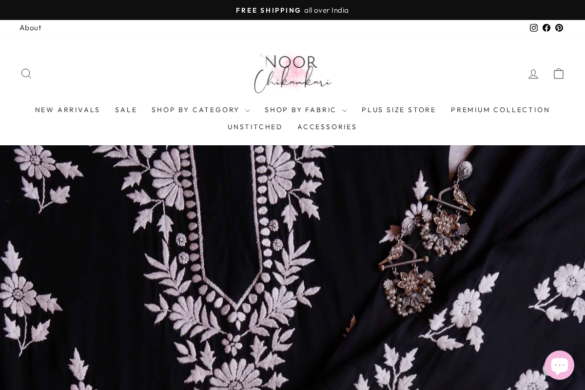 Noor Chikankari homepage screenshot