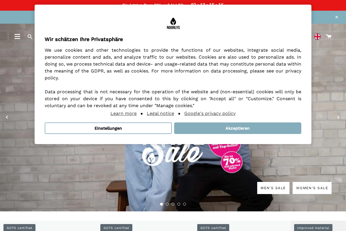 NOORLYS homepage screenshot