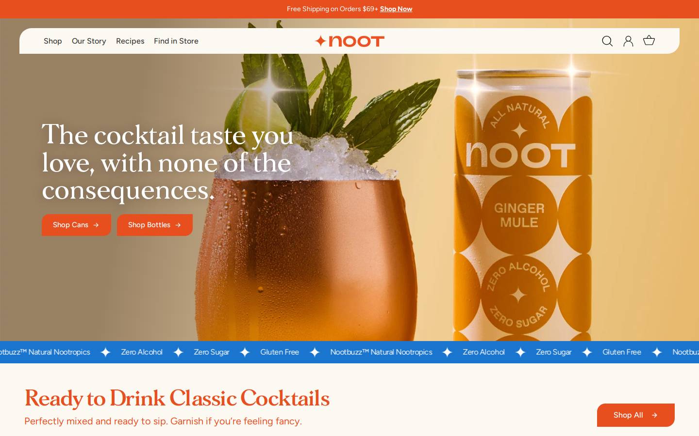 nootshop.com homepage screenshot