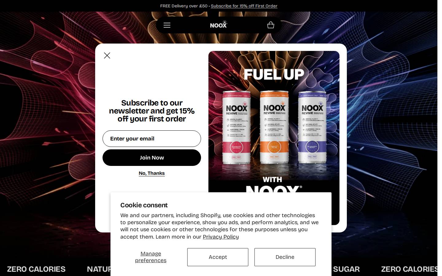 Noox Power homepage screenshot