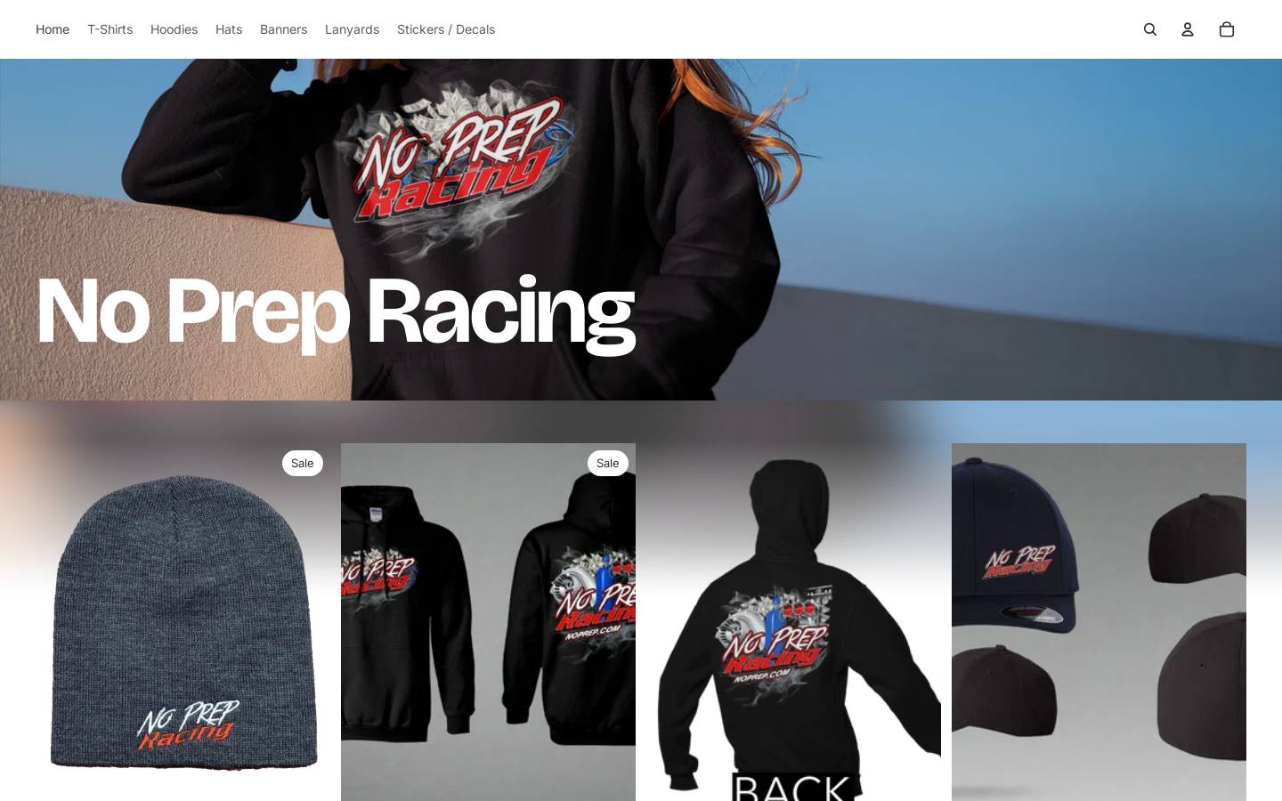 noprepracing.com homepage screenshot