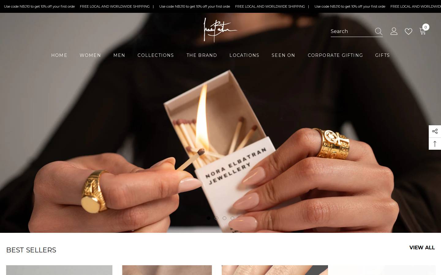 noraelbatranjewellery.com homepage screenshot