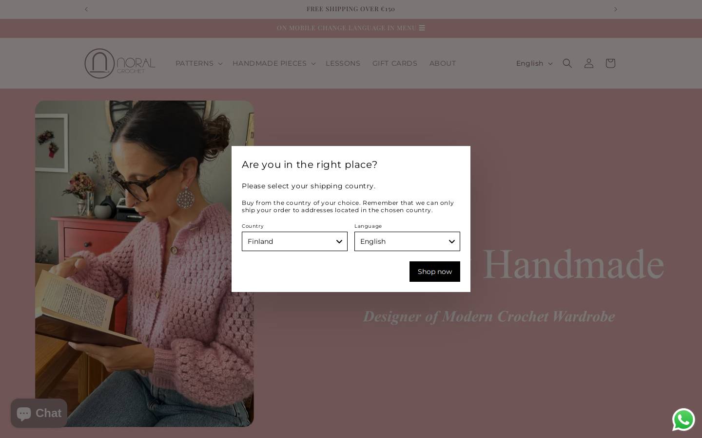 noralcrochet.it homepage screenshot