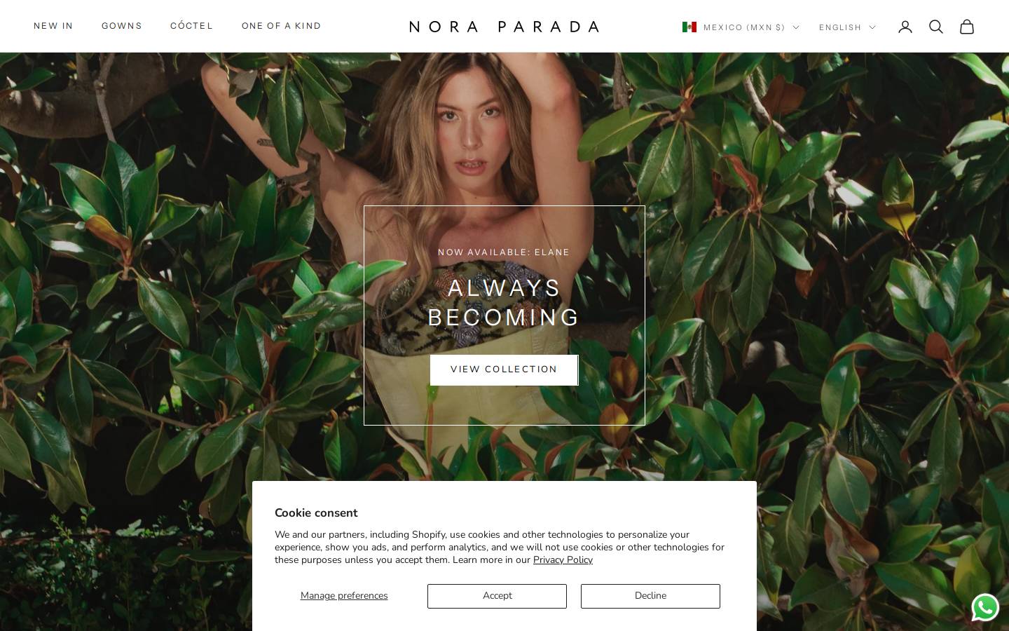 noraparada.com homepage screenshot