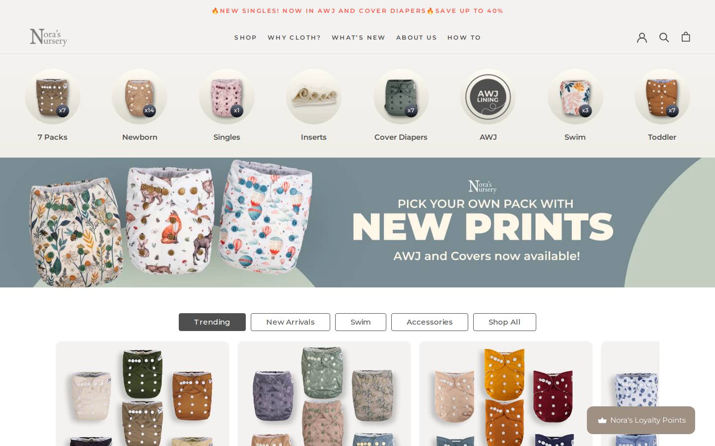 norasnursery.com homepage screenshot