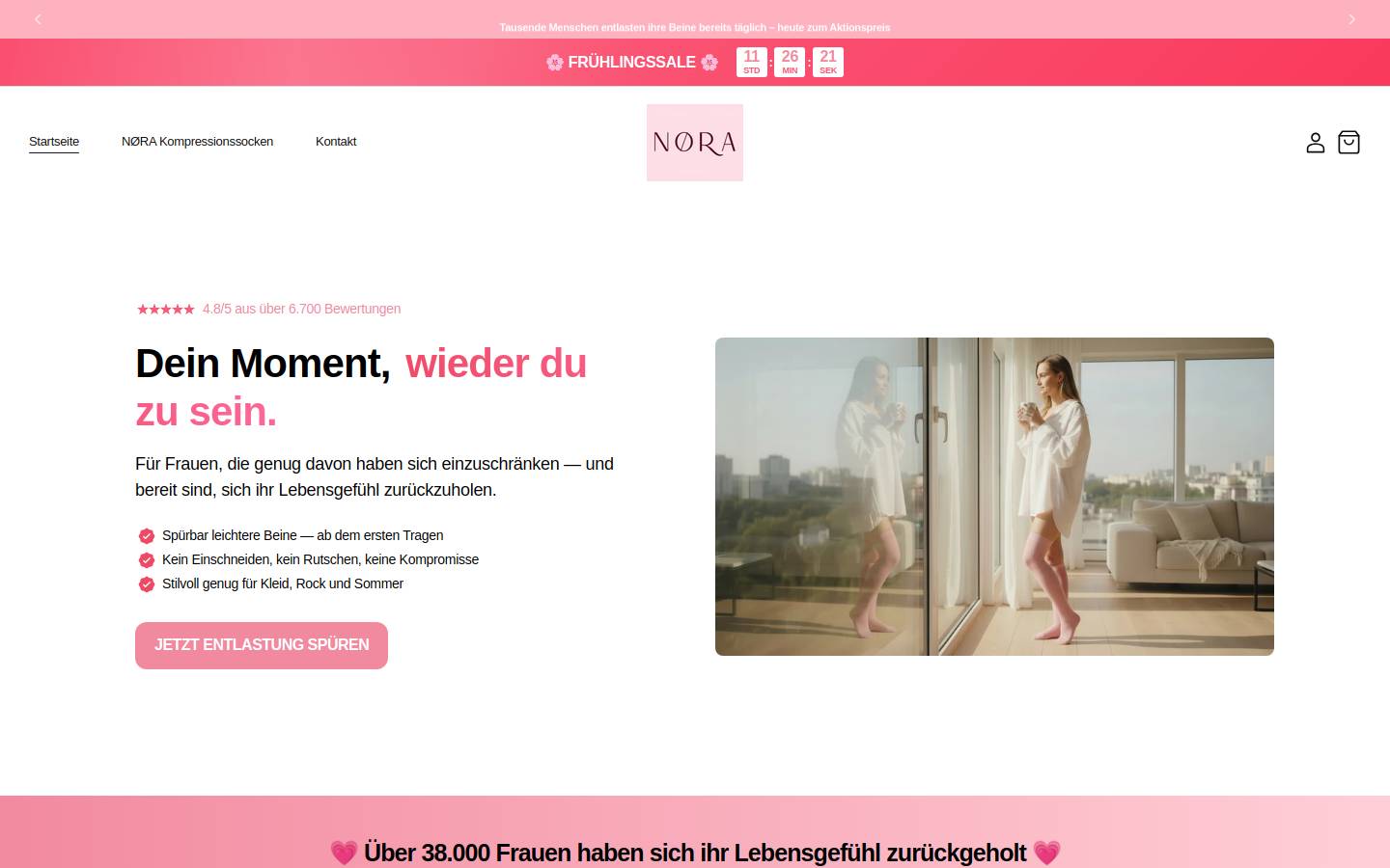 norasocks.com homepage screenshot