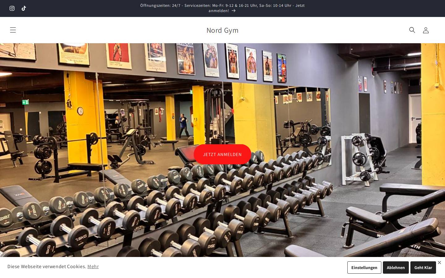 nord-gym.de homepage screenshot
