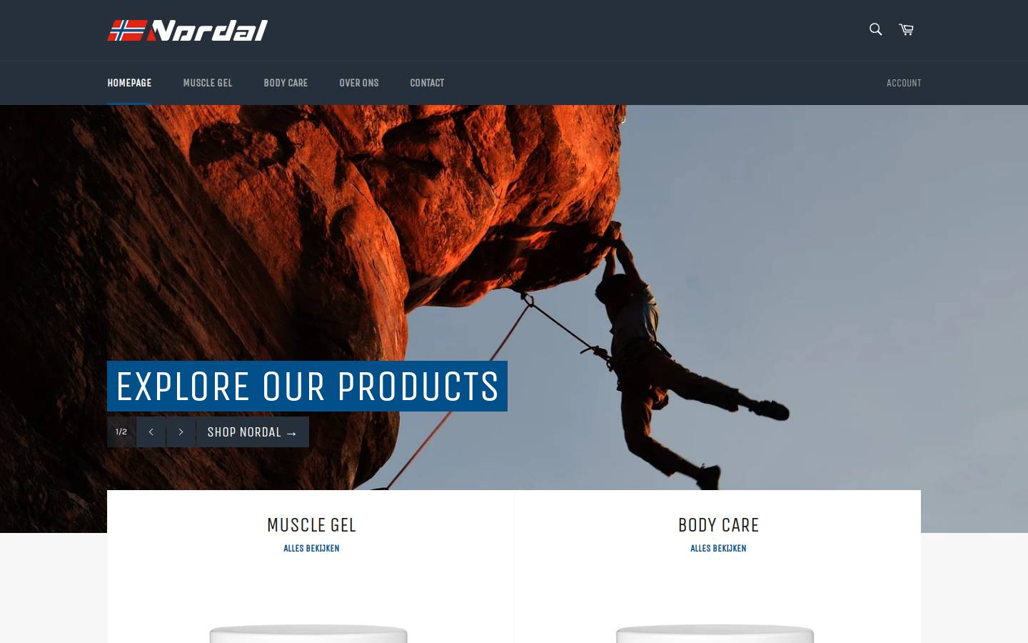 Nordal homepage screenshot