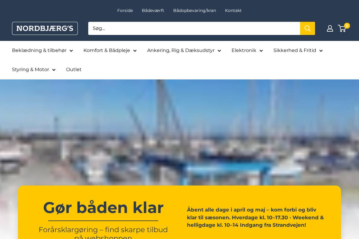 NORDBJÆRG'S homepage screenshot