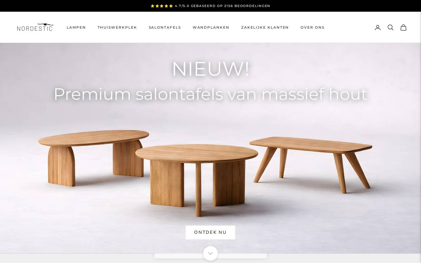 Nordestic homepage screenshot