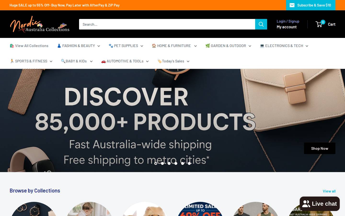 nordicaustraliacollections.com.au homepage screenshot