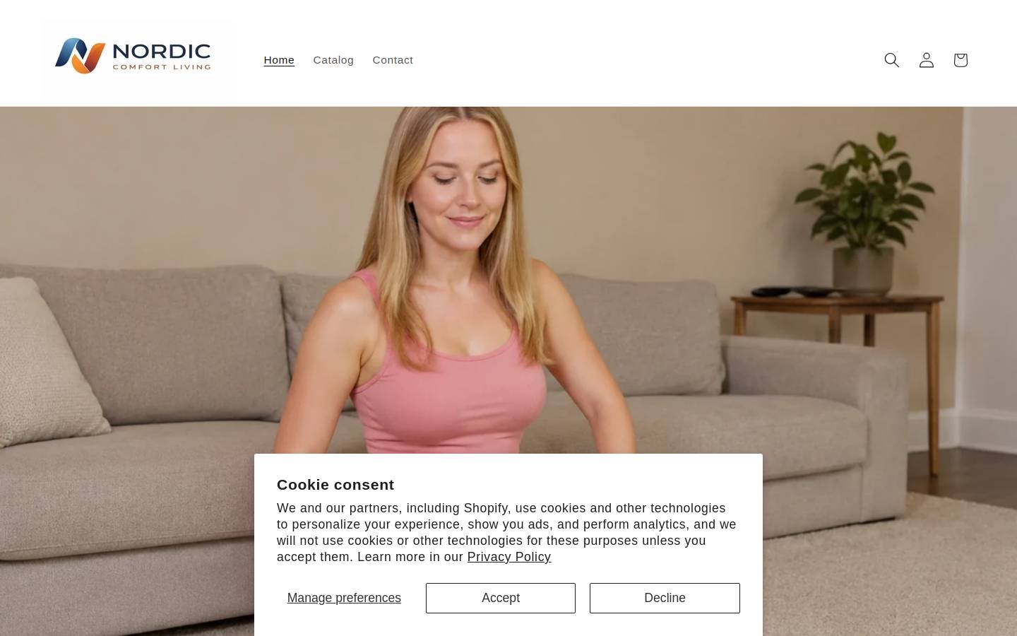 nordiccomfortliving.com homepage screenshot