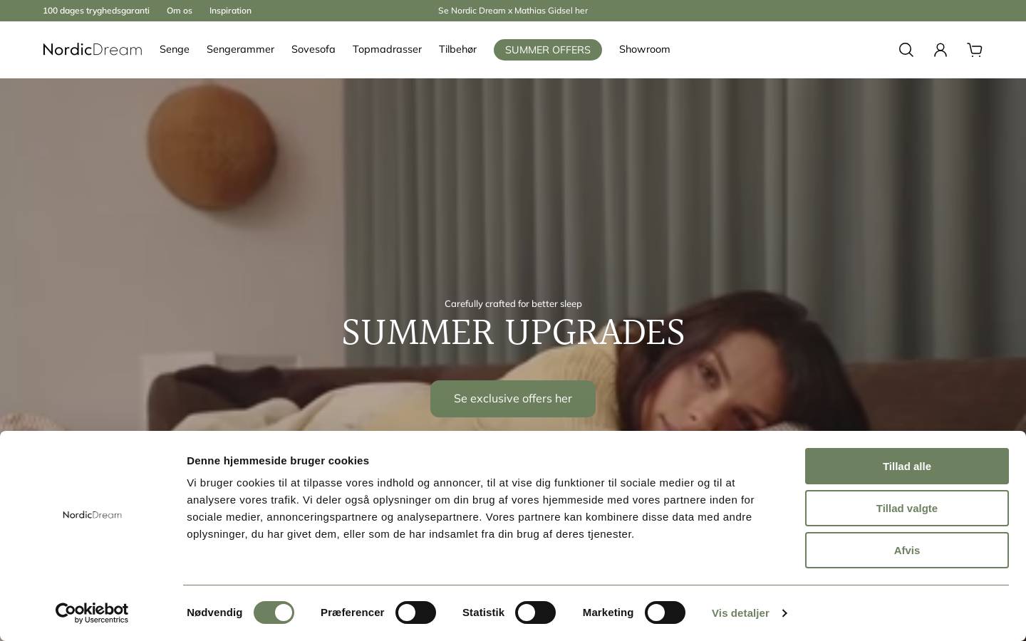 Nordic Dream homepage screenshot