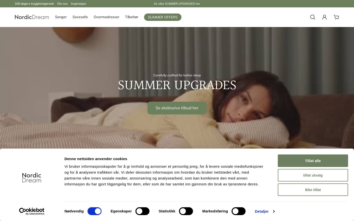 Nordic Dream homepage screenshot