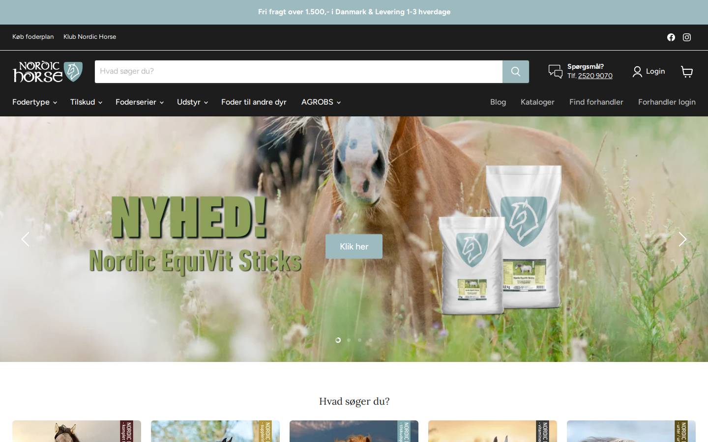 Nordic Horse homepage screenshot
