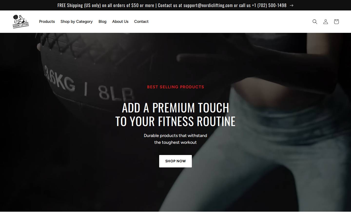 Nordic Lifting homepage screenshot