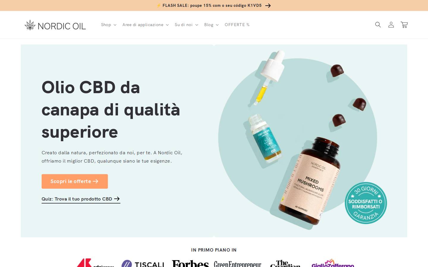Nordic Oil homepage screenshot
