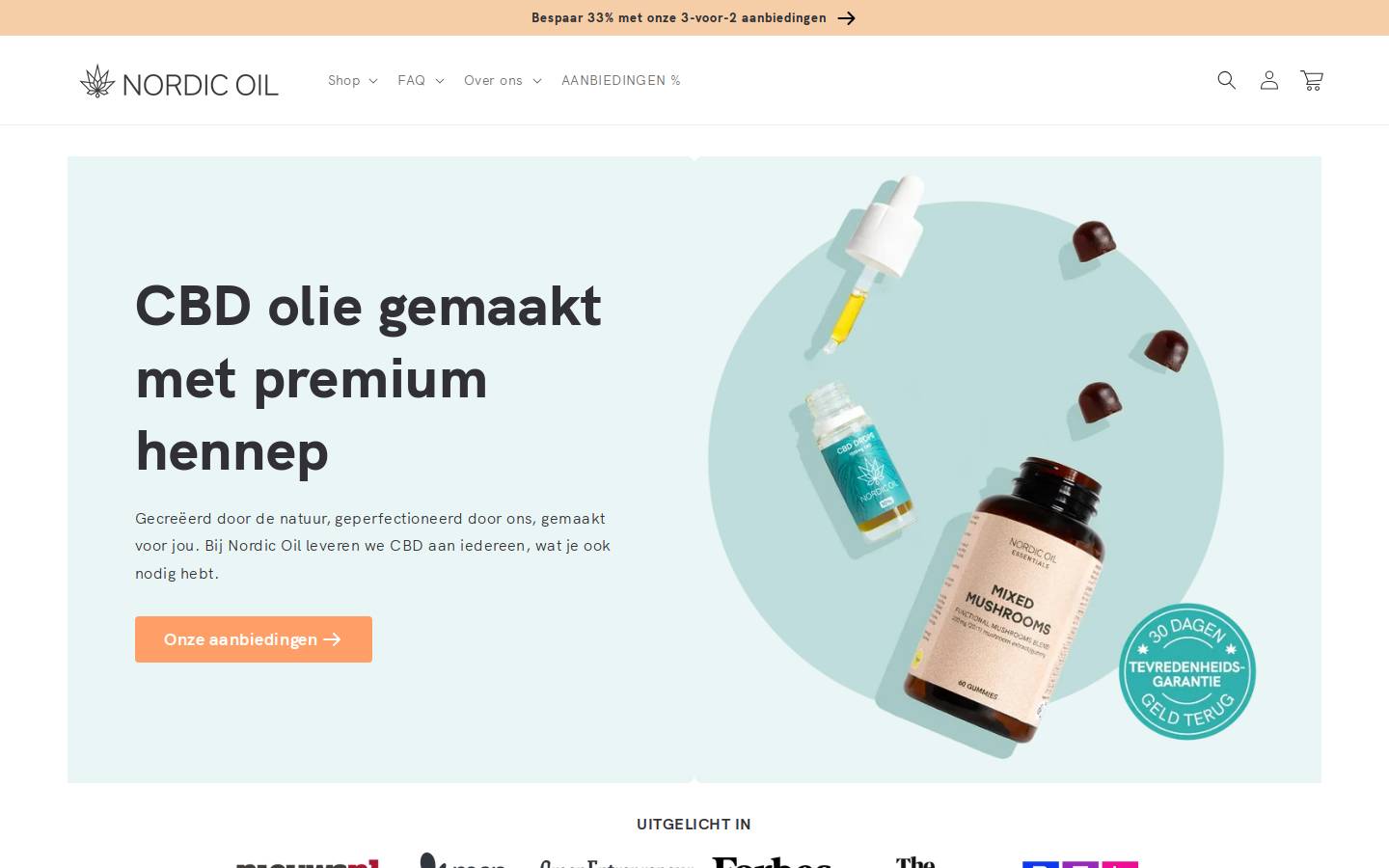 Nordic Oil homepage screenshot