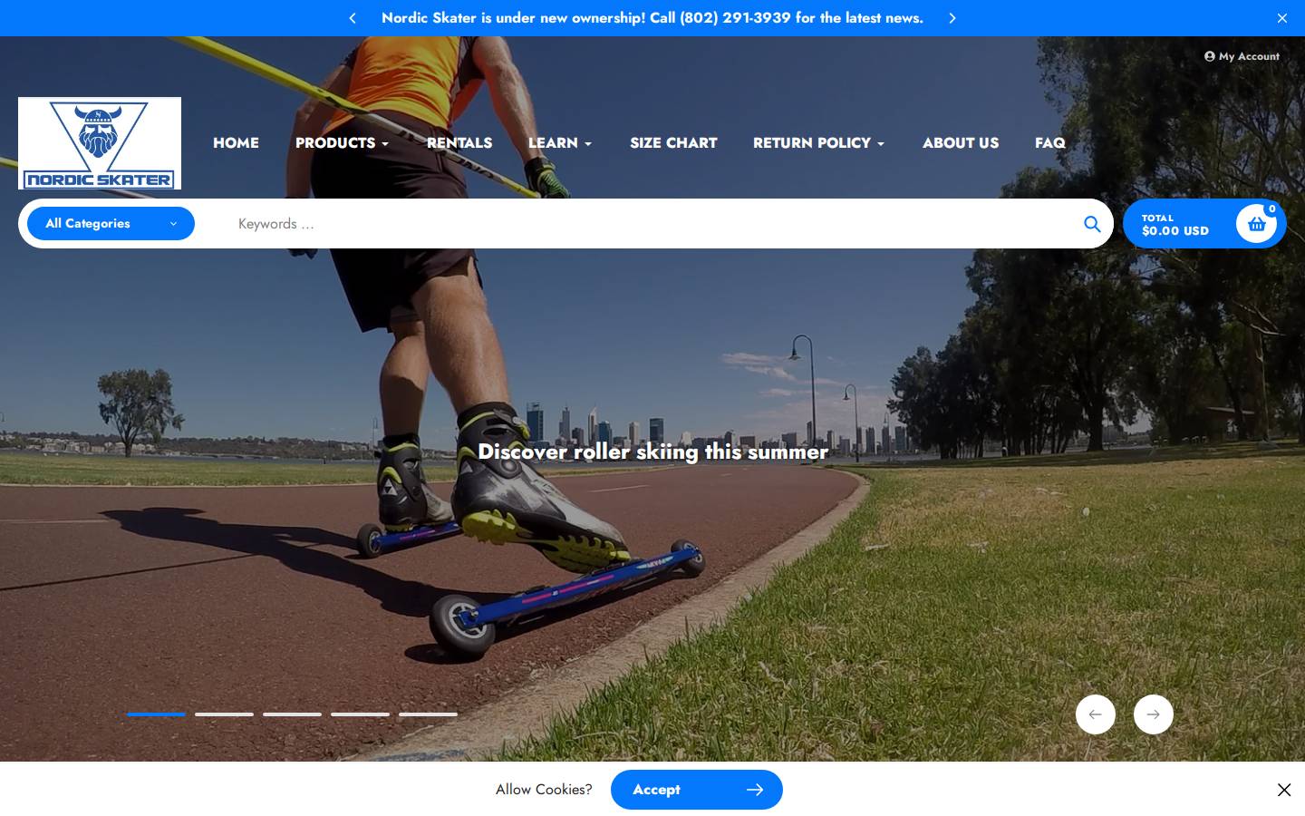 nordicskater.com homepage screenshot