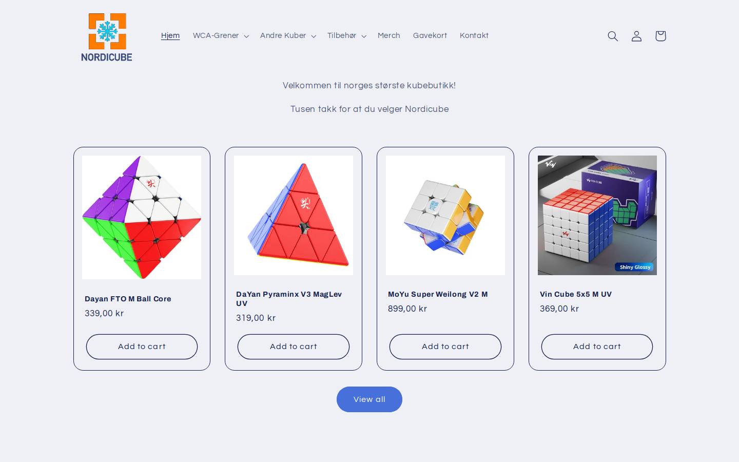 Nordicube homepage screenshot