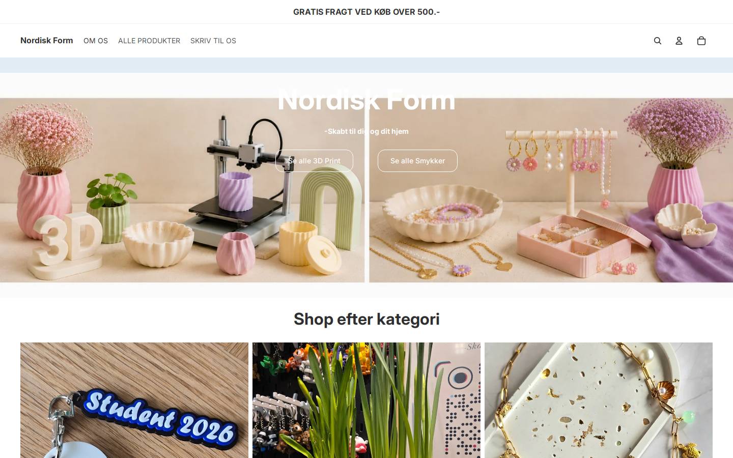Nordiskform homepage screenshot