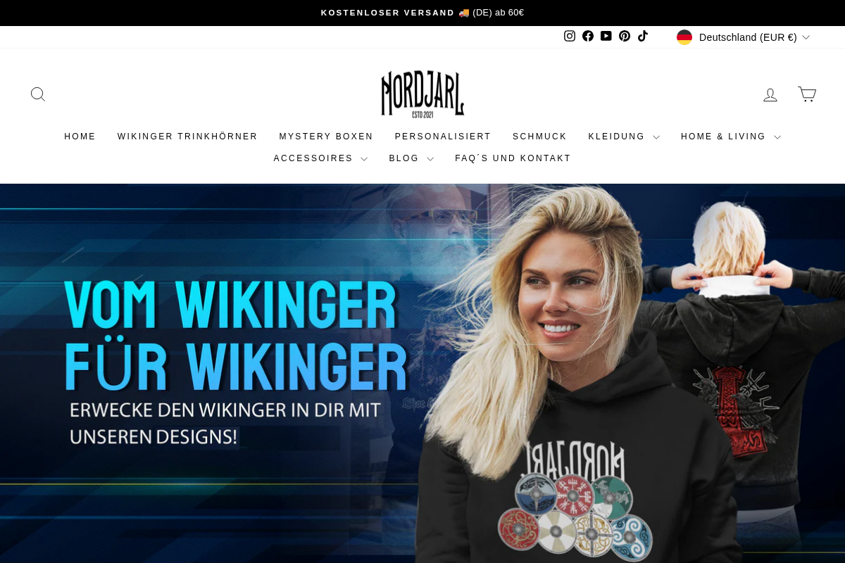 Nordjarl homepage screenshot