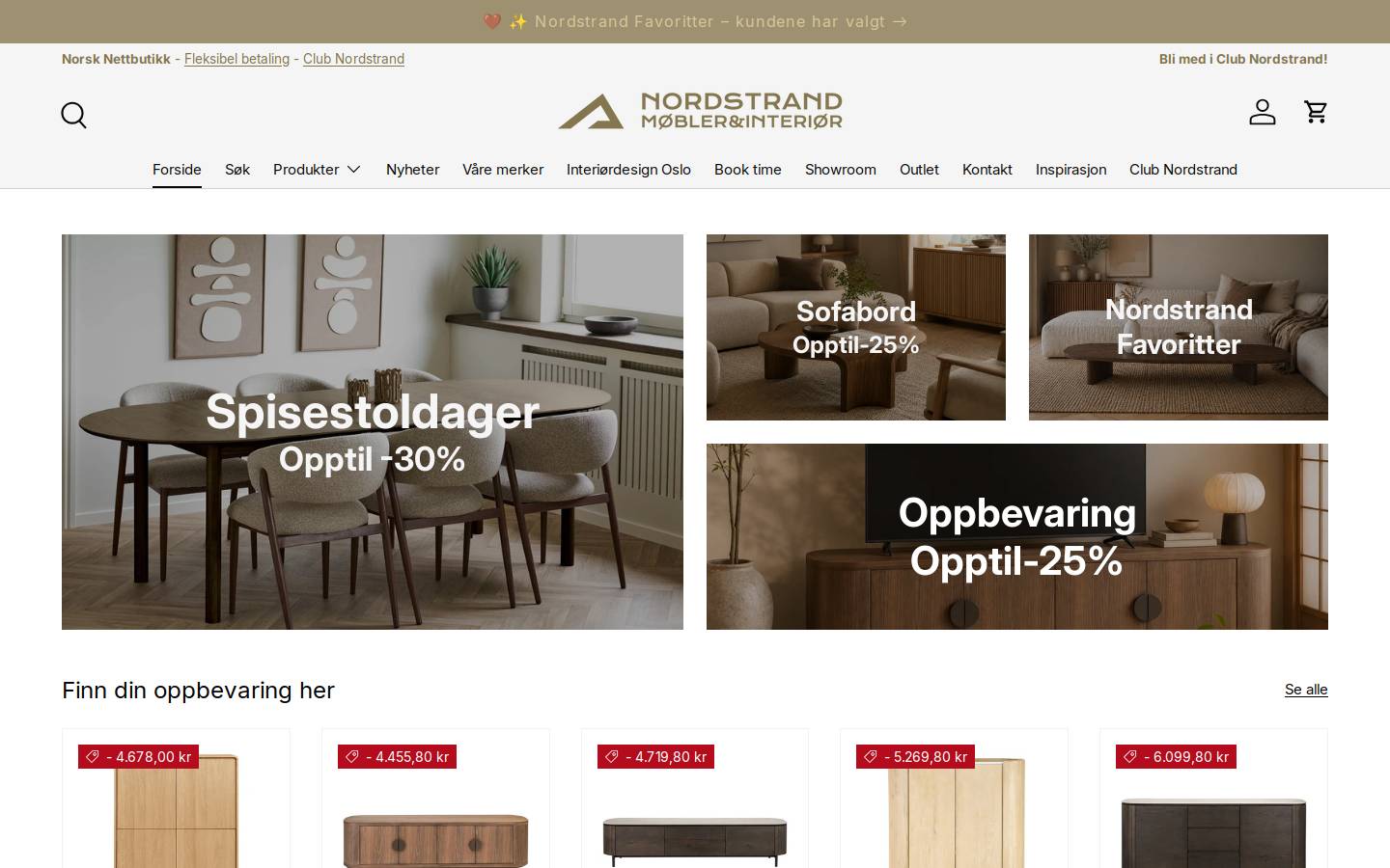 Nordstrandmobler homepage screenshot