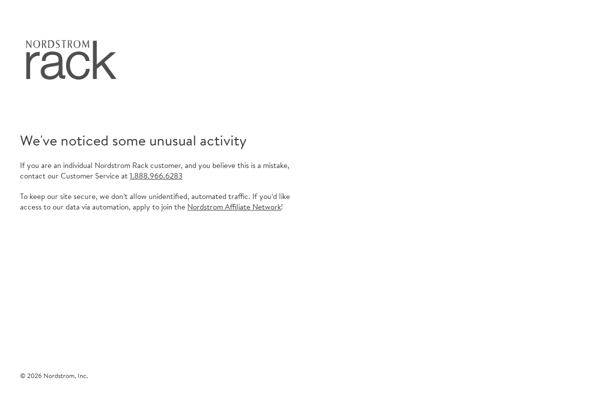 Nordstrom Rack homepage screenshot