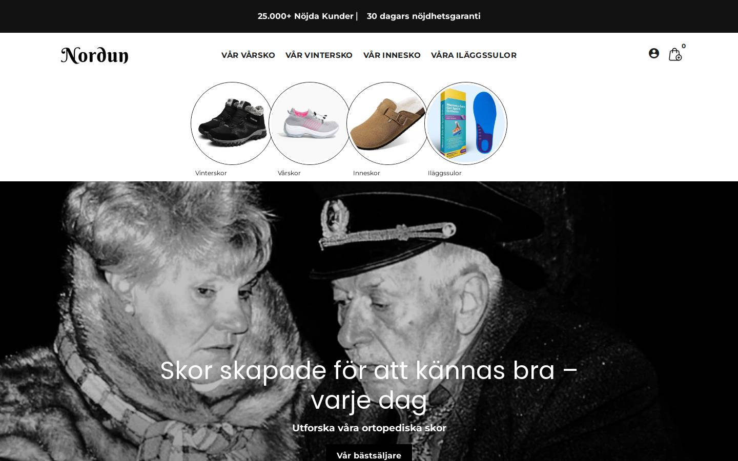 Nordun homepage screenshot