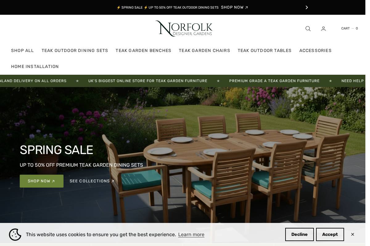 Norfolk Designer Gardens homepage screenshot