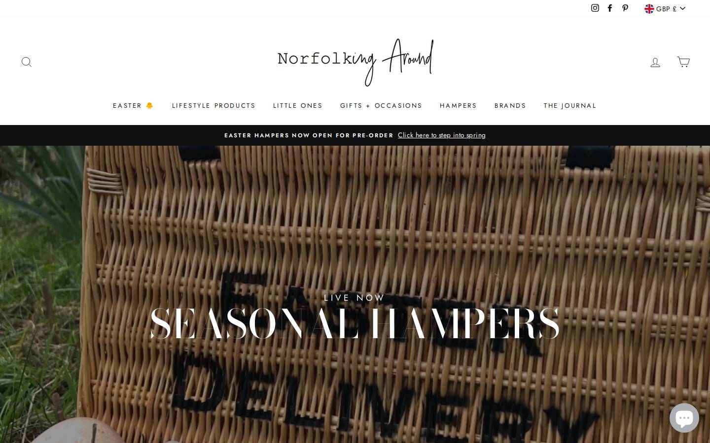 Norfolkingaround homepage screenshot