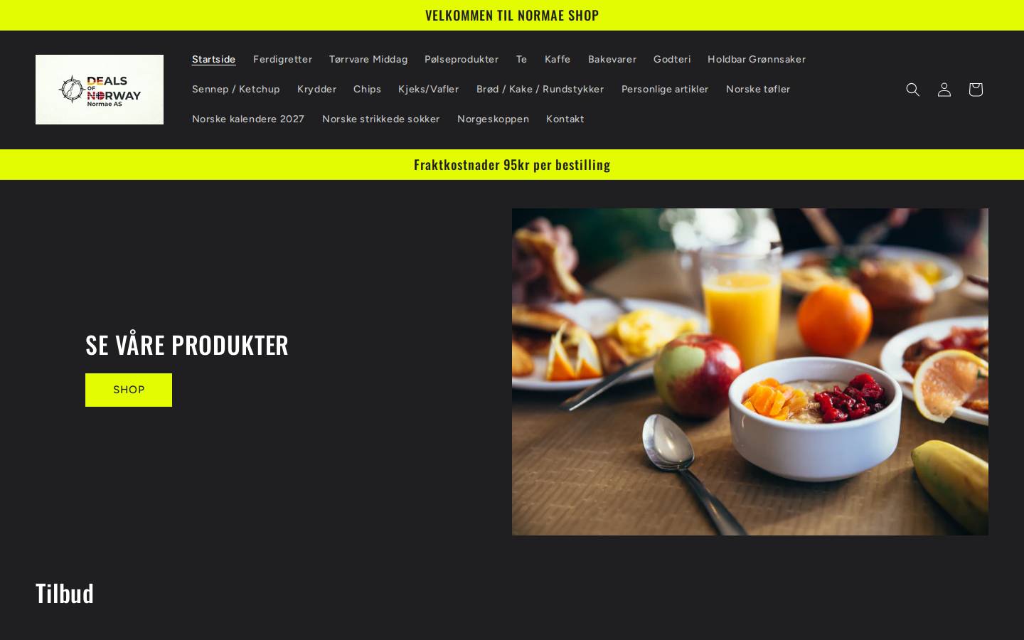 norgedeals.com homepage screenshot
