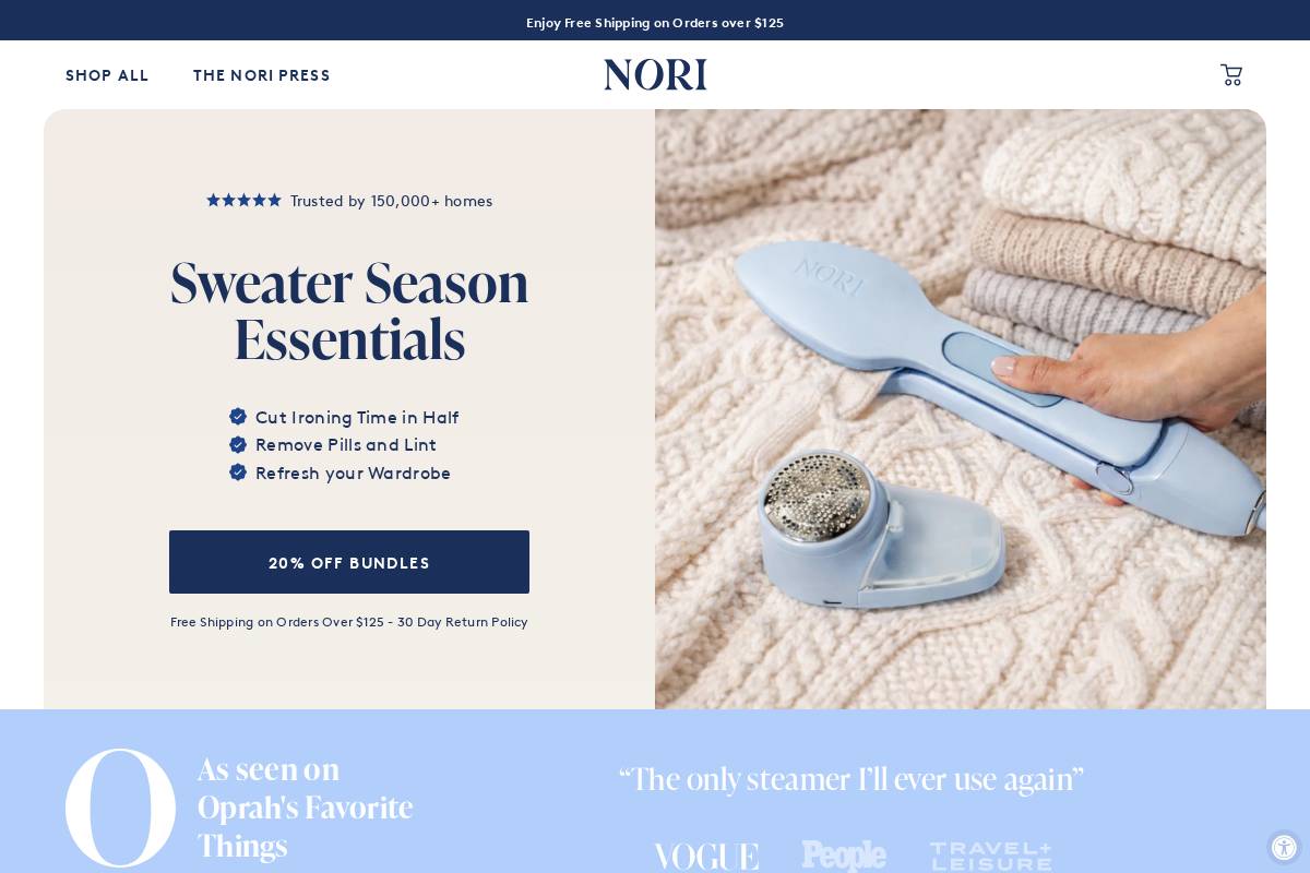 nori.co homepage screenshot