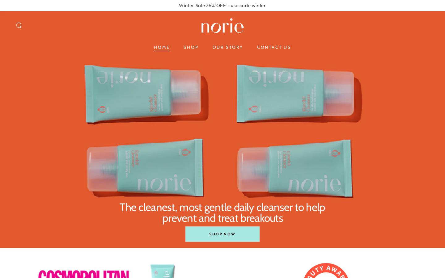 norieshop.com homepage screenshot