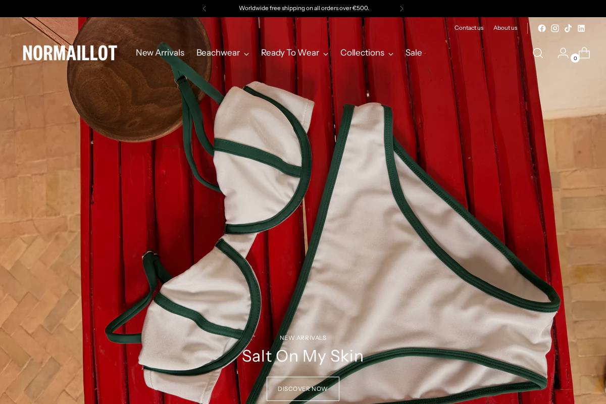 normaillot.com homepage screenshot