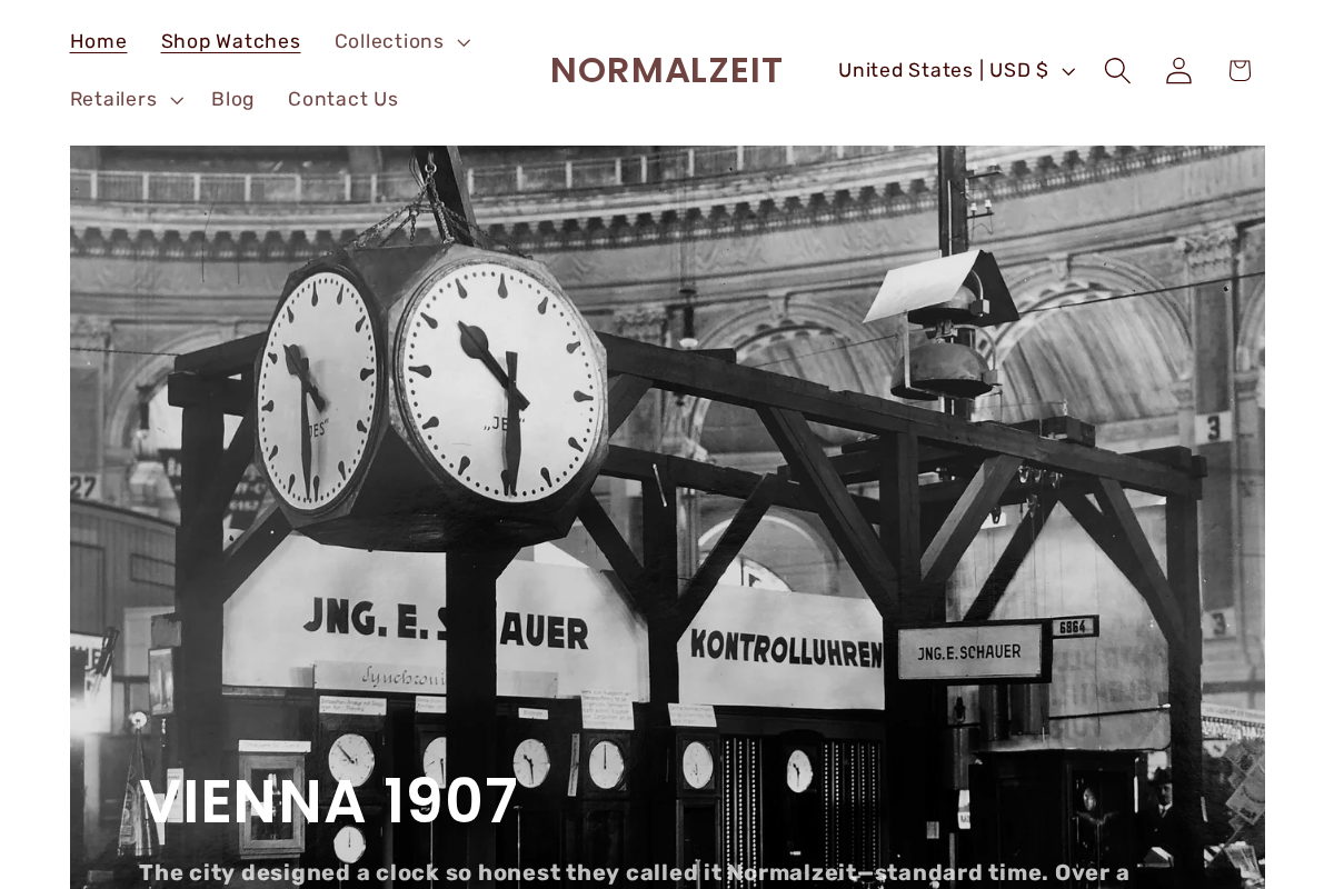 NORMALZEIT homepage screenshot