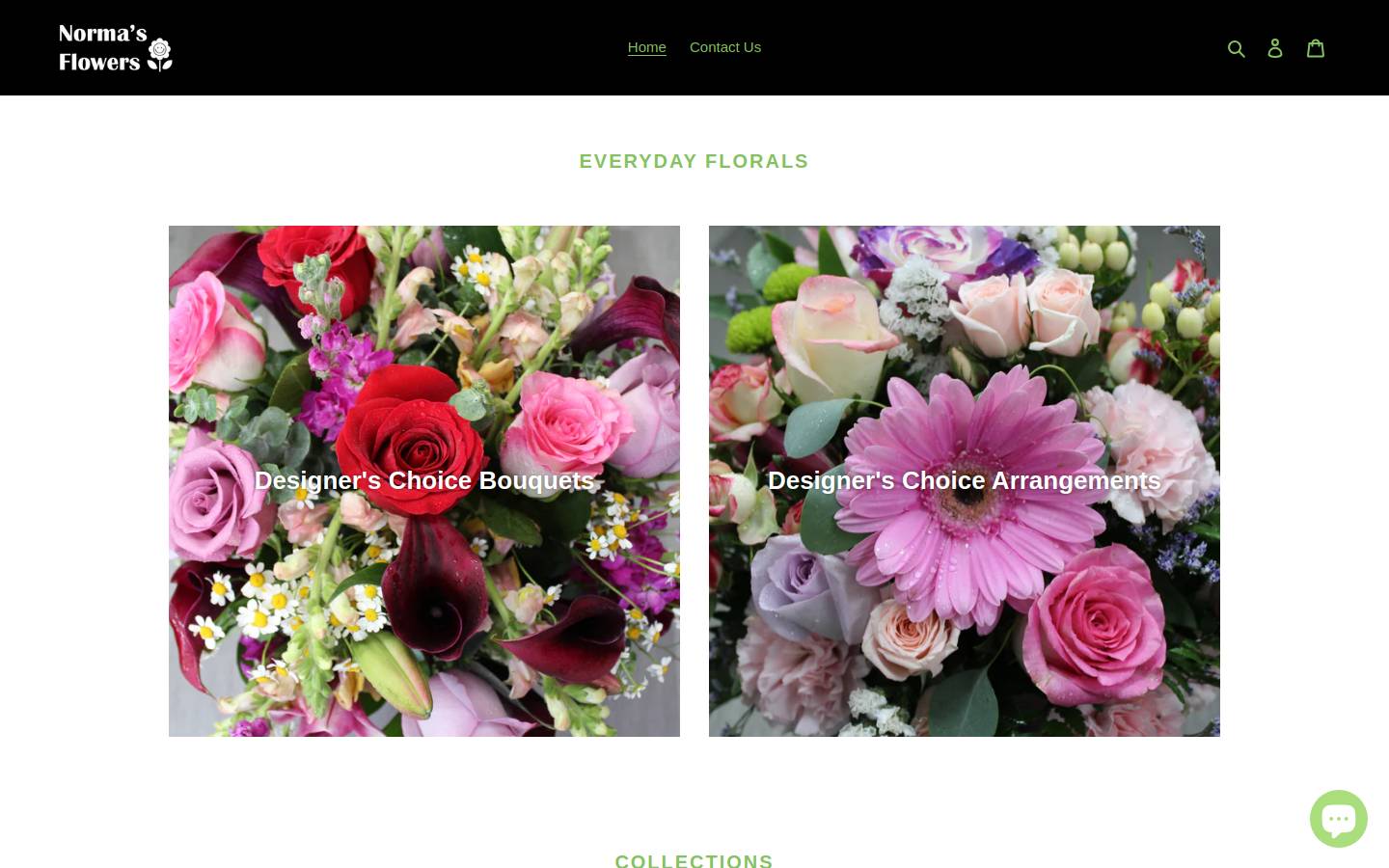 normasflowersnj.com homepage screenshot