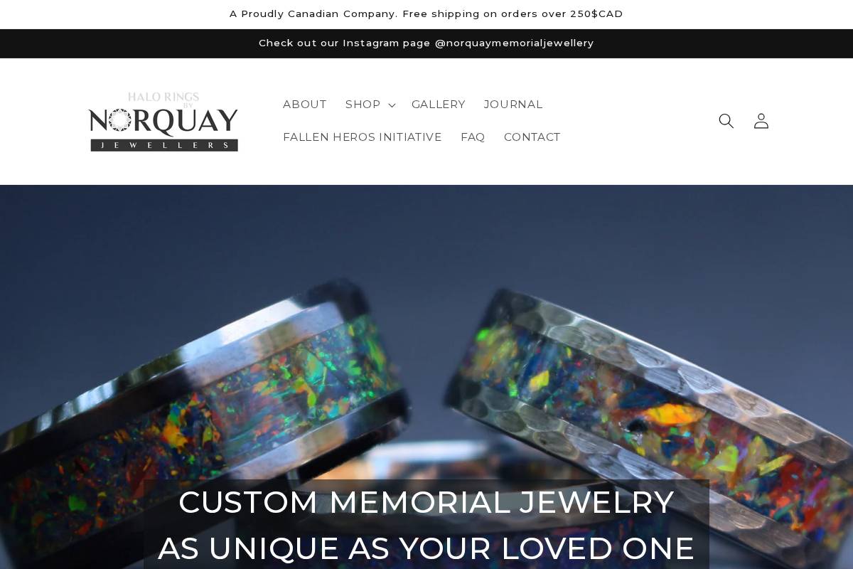 norquayjewellers.com homepage screenshot