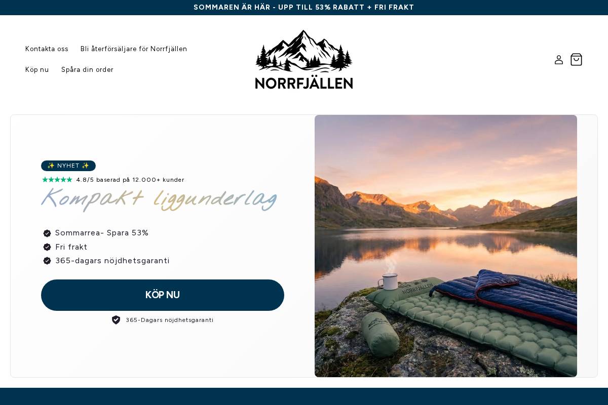 Norrfjallen homepage screenshot