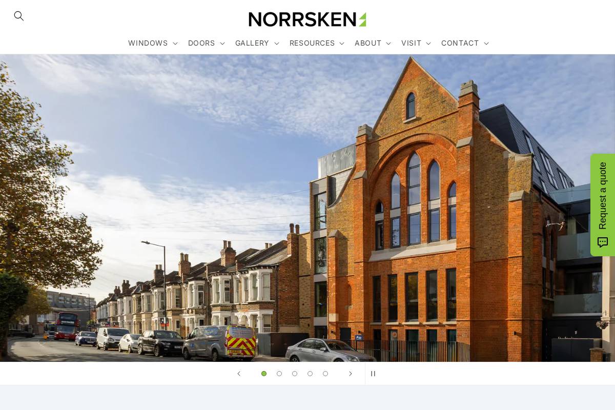 Norrsken homepage screenshot