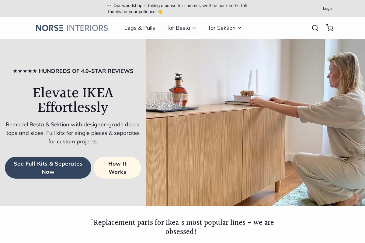 Norse Interiors homepage screenshot