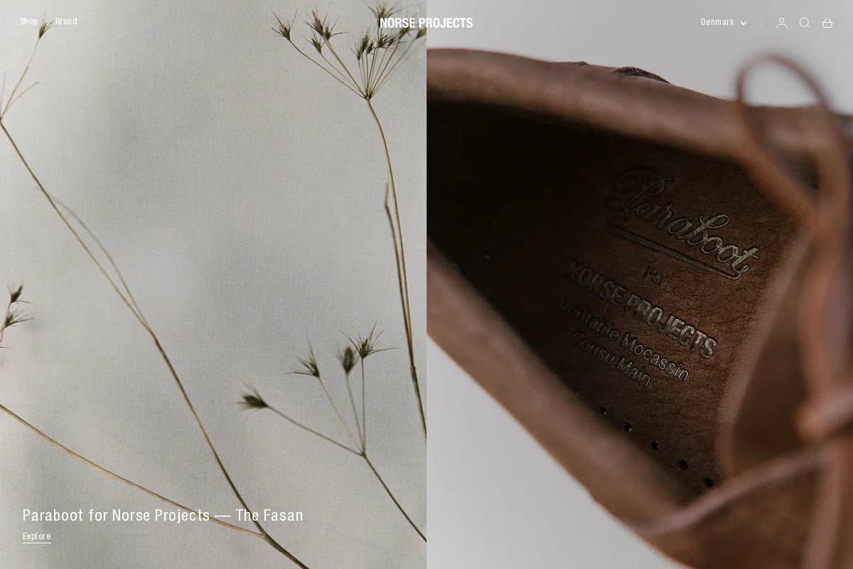 Norse Projects homepage screenshot