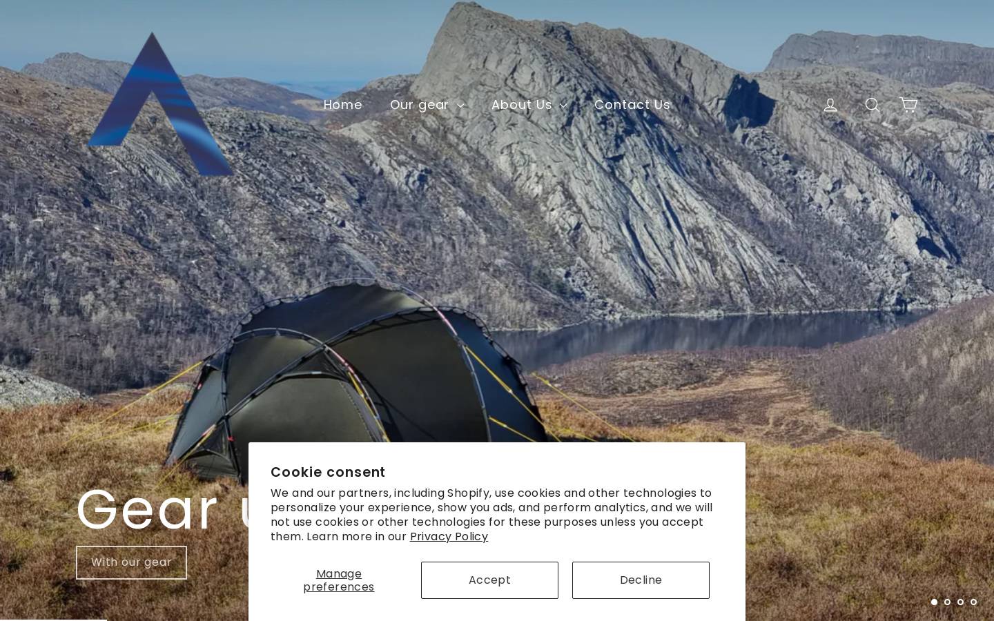 Nortent homepage screenshot