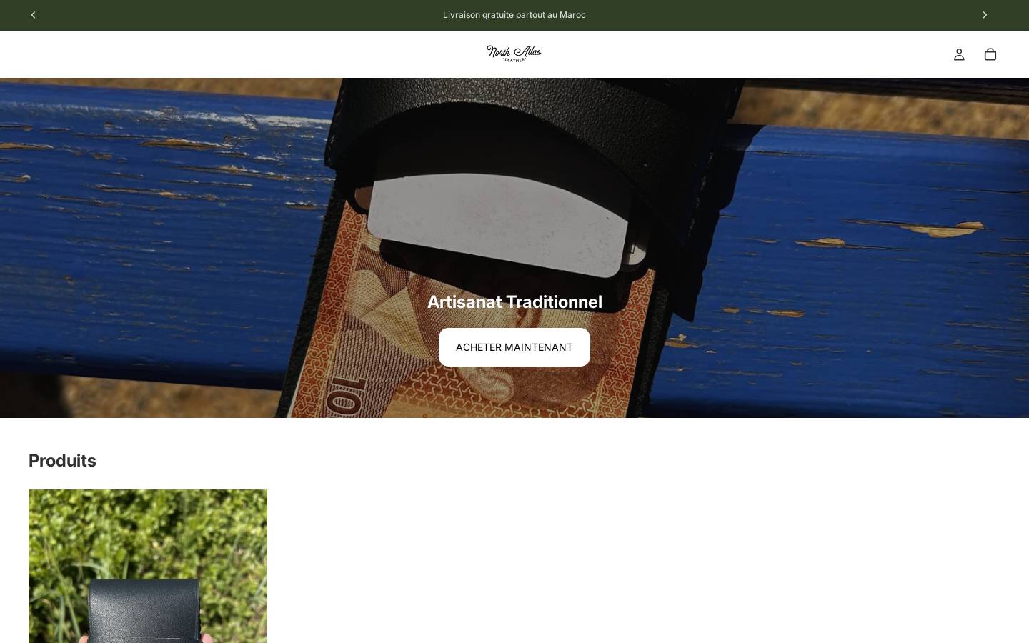 northatlasleather.shop homepage screenshot
