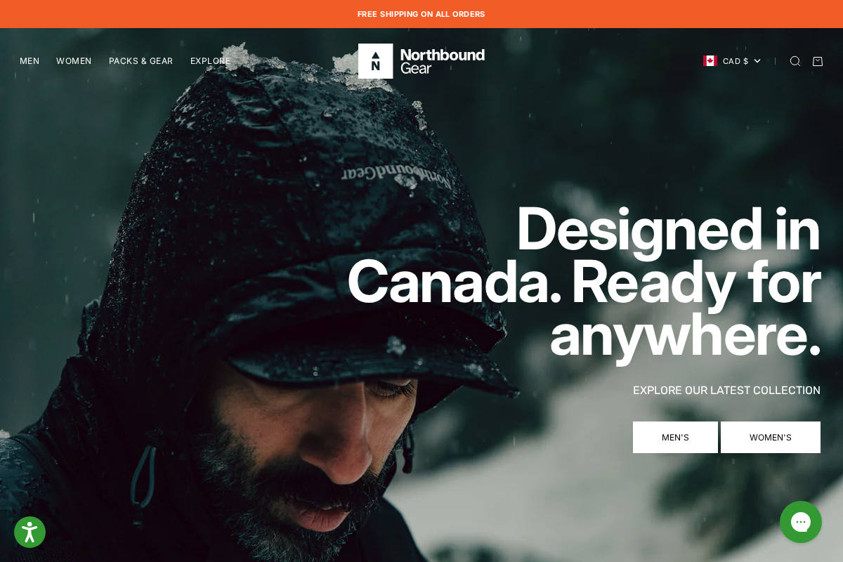 Northboundgear homepage screenshot