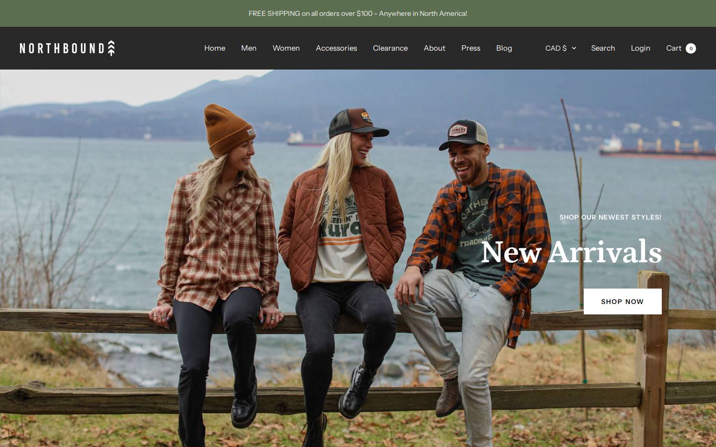northboundsupplyco.ca homepage screenshot